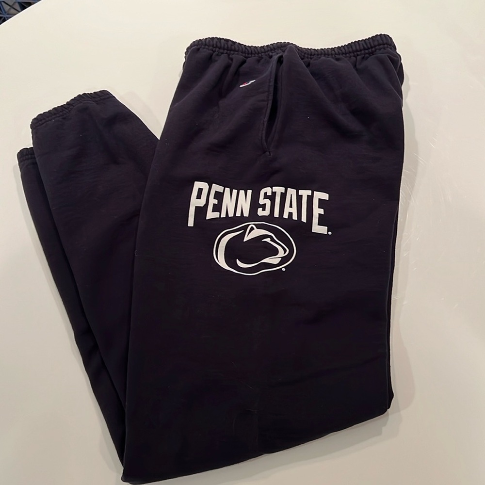 Medium navy Penn State sweatpants with elastic ankle